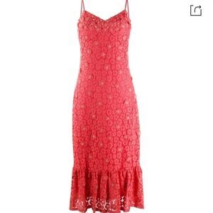 Michael kors Corded Lace Ruffle-hem Dress